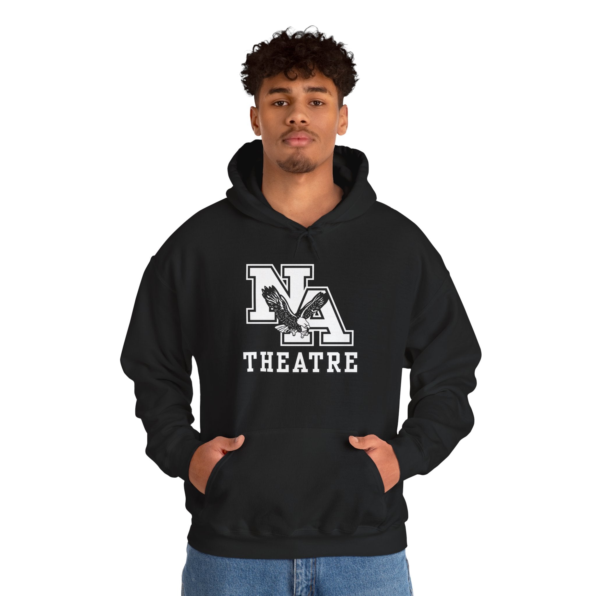 Adult Unisex White/Black Classic NA Theatre Logo Graphic Hoodie