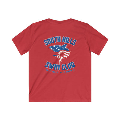 Youth South Hills Swim Club Patriotic Graphic Short Sleeve Gildan Softstyle Tee