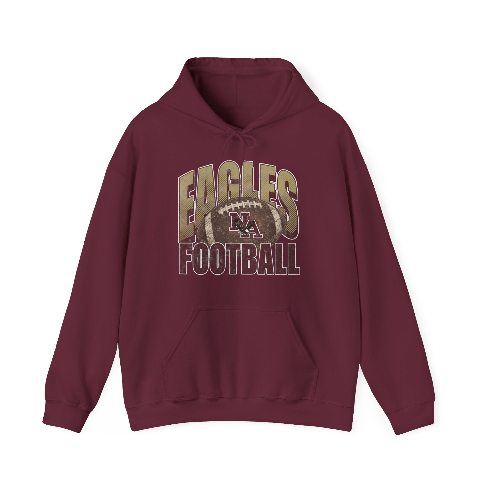 Adult Unisex New Albany First-Down Distressed Football Graphic Hoodie