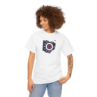 Adult Unisex Stingers Softball State Logo Graphic Short Sleeve Gildan Heavy Tee
