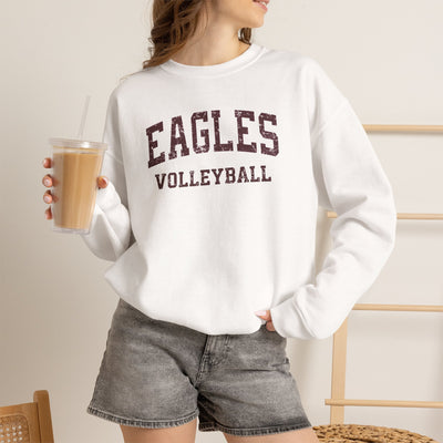 Adult Unisex New Albany Eagles Volleyball Vintage Distressed Graphic Sweatshirt