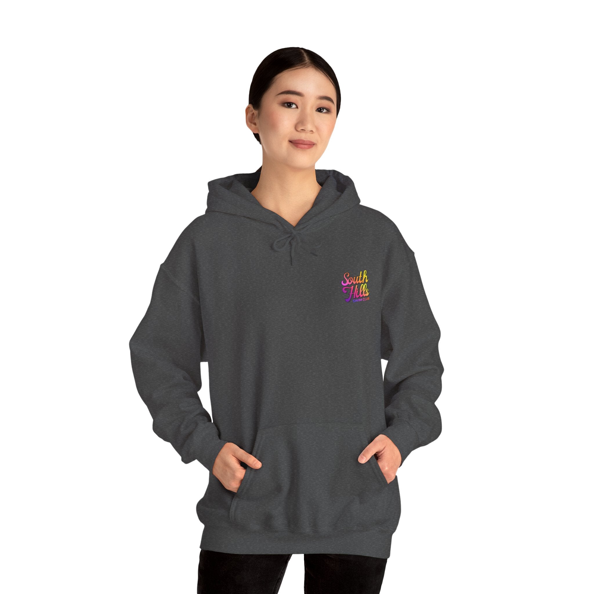 Adult Unisex South Hills Swim Club Sunset Script Graphic Hoodie