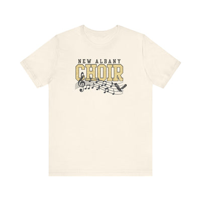 Adult Unisex New Albany Choir Digital Glitter Graphic Short Sleeve Soft Tee