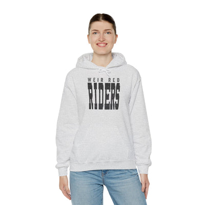 Adult Unisex Weir Red Riders Distressed Enlarged Graphic Hoodie