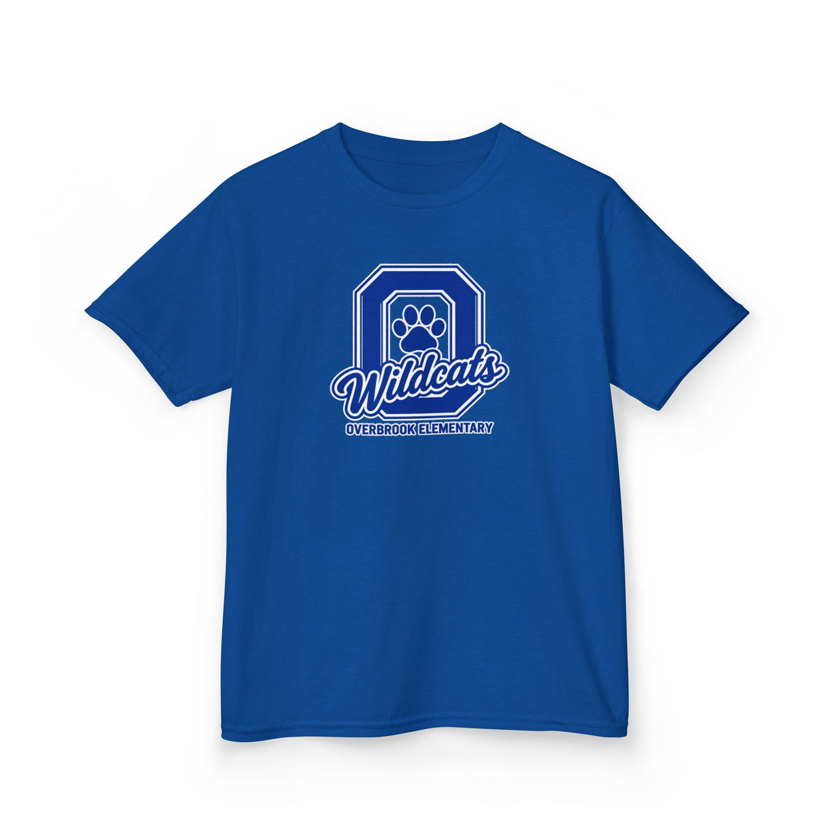 Overbrook Elementary Wildcats Block Letter Graphic Gildan Classic Tee