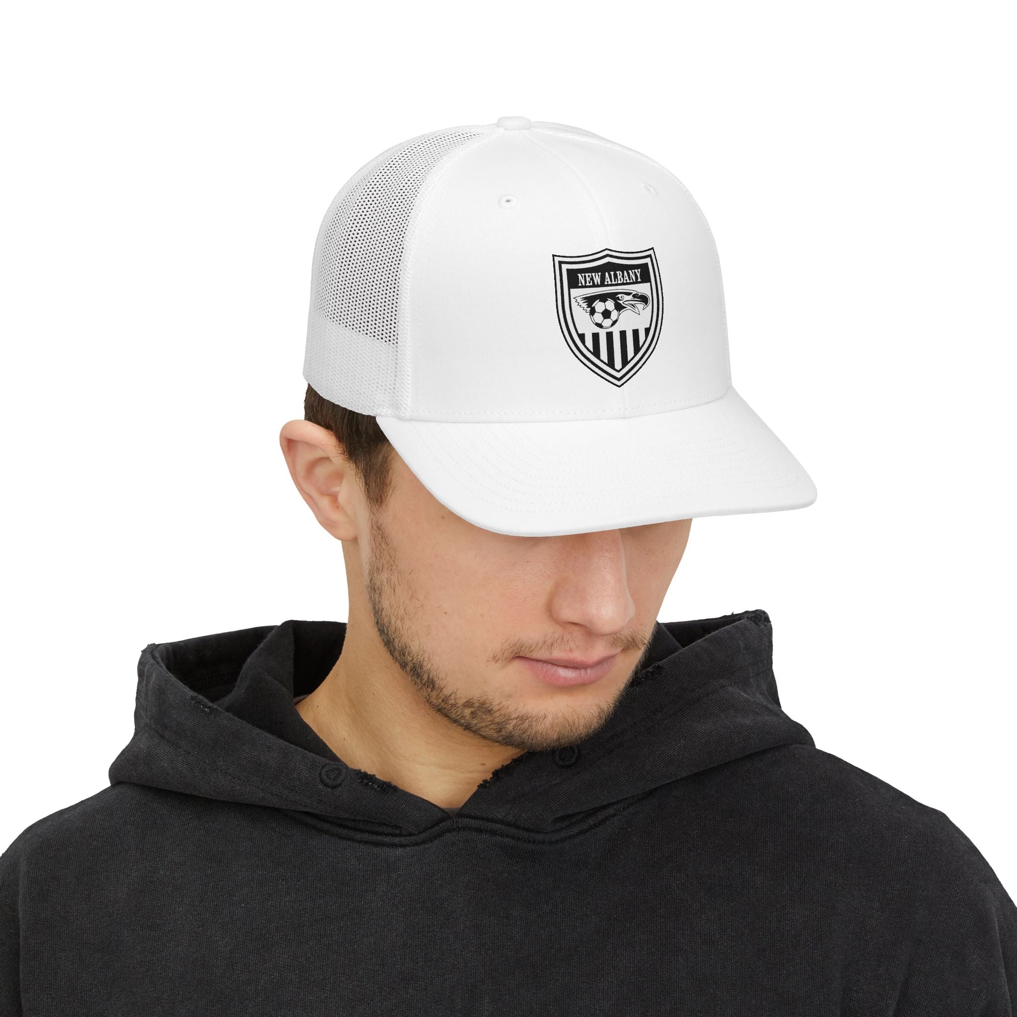 Adult Unisex New Albany Youth Soccer League Crest Richardson 112 Snapback Trucker Hat