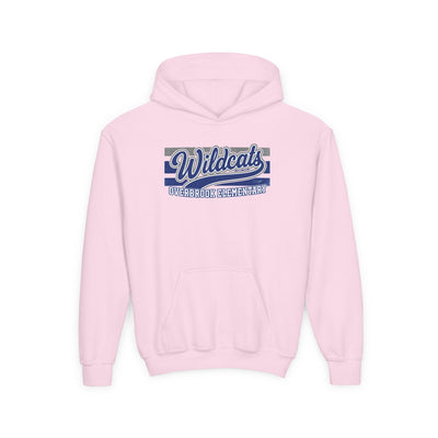 Youth Overbrook Elementary Wildcats Vintage Distressed Spirit Graphic Hoodie
