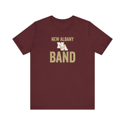 Adult Unisex Vintage Distressed New Albany Band Graphic Short Sleeve Soft Tee