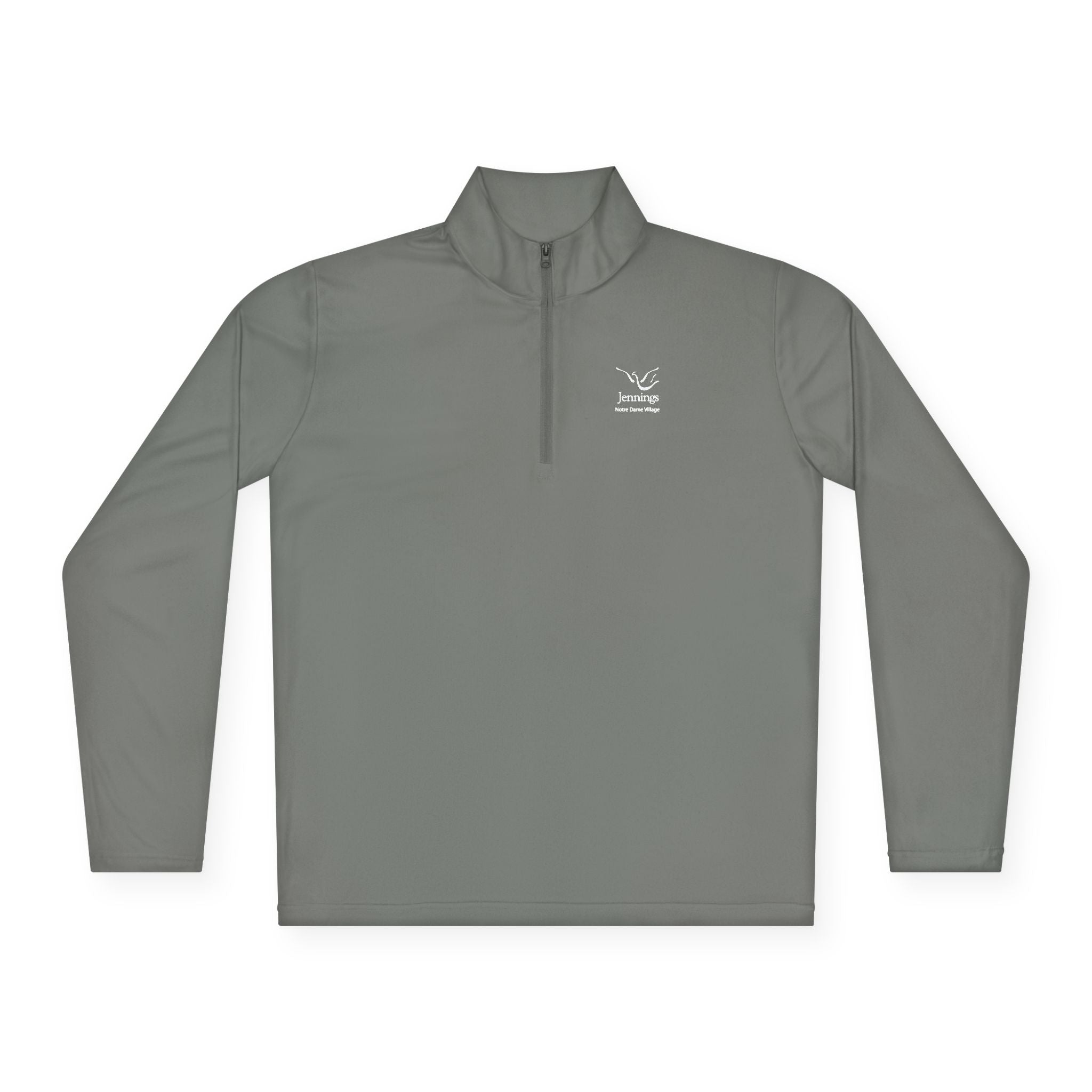 Adult Unisex Sport-Tek Competitor Performance Quarter-Zip Pullover - White Jennings Notre Dame Village Logo