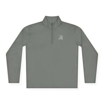 Adult Unisex Sport-Tek Competitor Performance Quarter-Zip Pullover - White Jennings Notre Dame Village Logo
