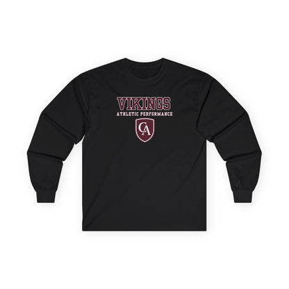 Adult Unisex Columbus Academy Vikings Athletic Performance Graphic Gildan Long Sleeve Tee