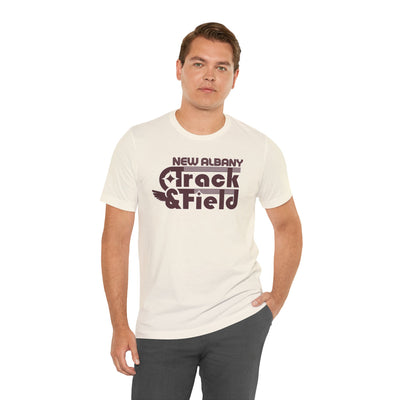 Adult Unisex Retro Track and Field Graphic Short Sleeve Soft Tee