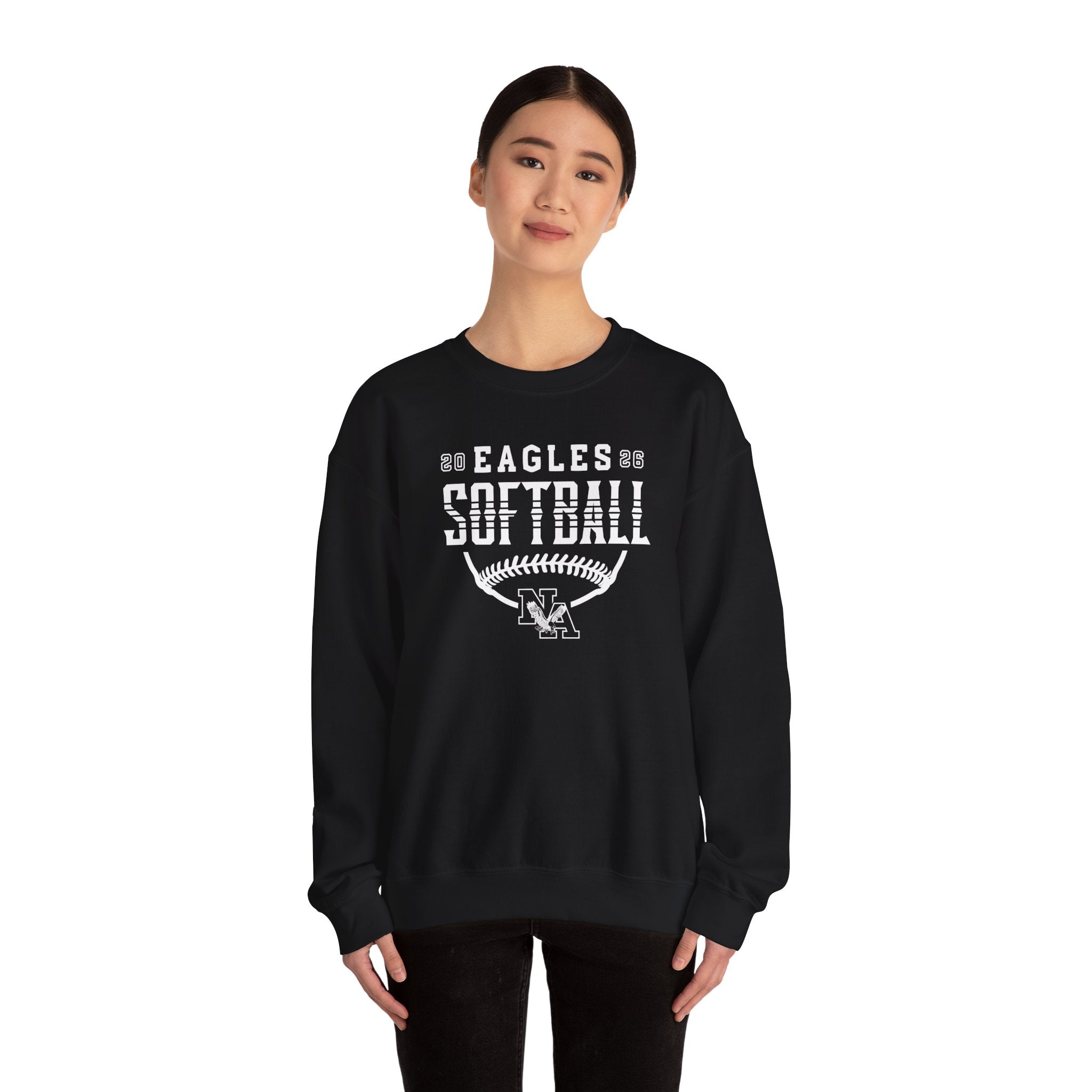Adult Unisex New Albany Eagles Softball Strong Striped Graphic Sweatshirt