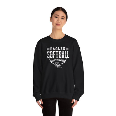 Adult Unisex New Albany Eagles Softball Strong Striped Graphic Sweatshirt