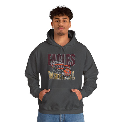 Adult Unisex Eagles Swish Distressed Basketball Graphic Hoodie
