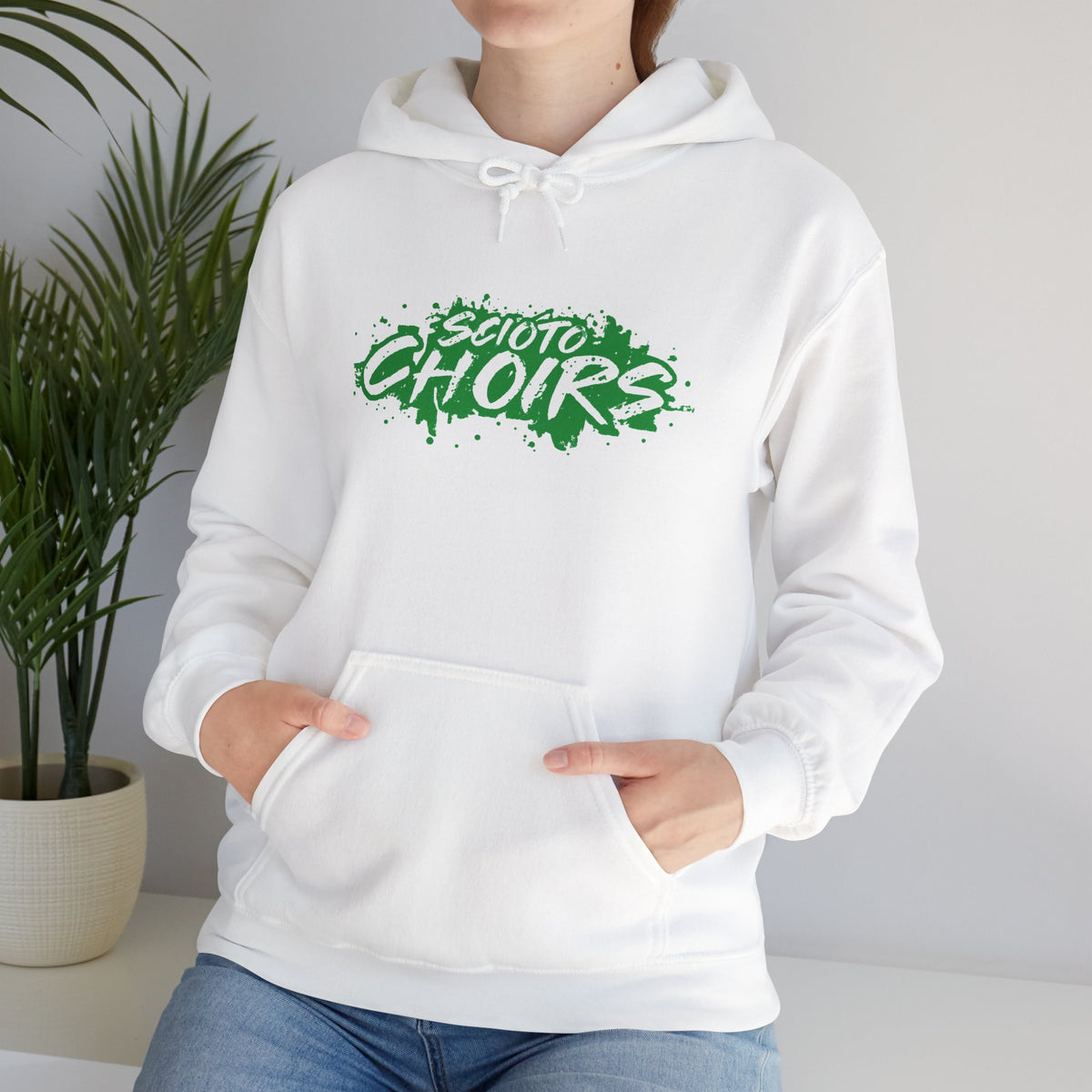 Adult Unisex Dublin Scioto Choirs Paint Splatter Graphic Hoodie