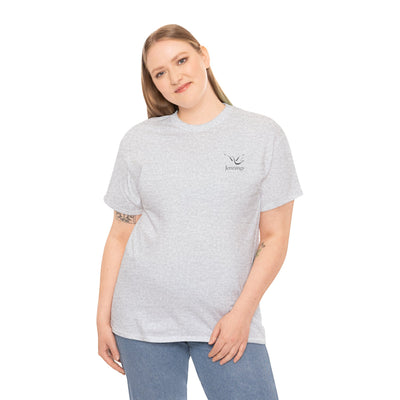 Adult Unisex Heavy Cotton Short Sleeve Tee - Black Jennings Logo
