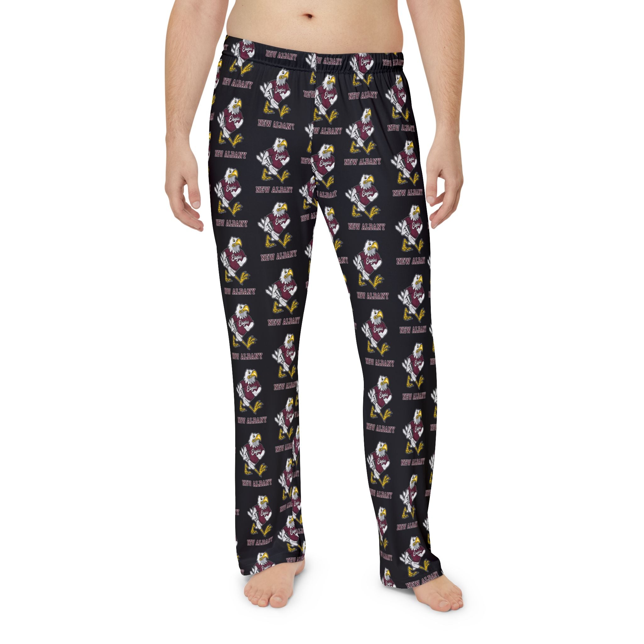 Men's Pajama Pant with Allover Vintage Fighting Eagle Print