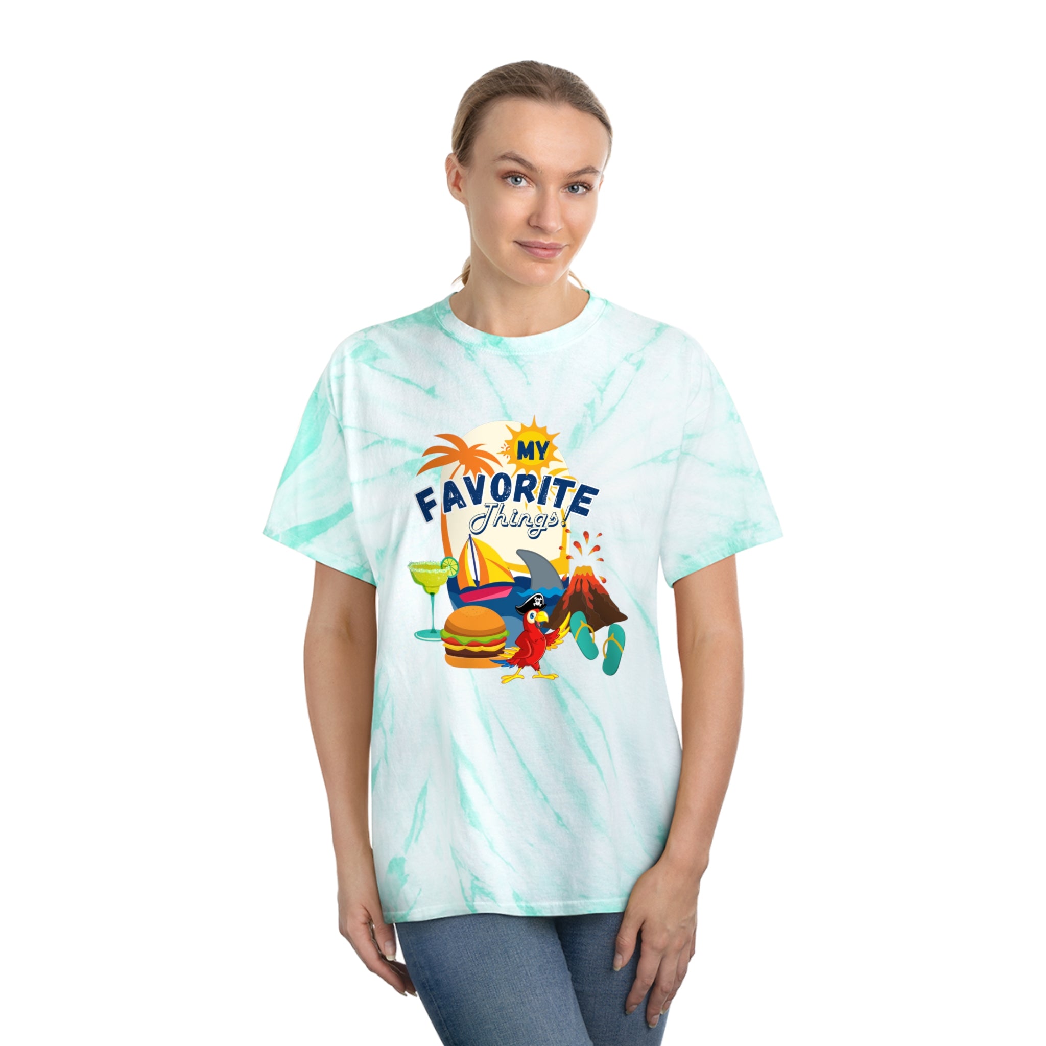 Adult Unisex My Favorite Things Graphic Tie-Dye Tee