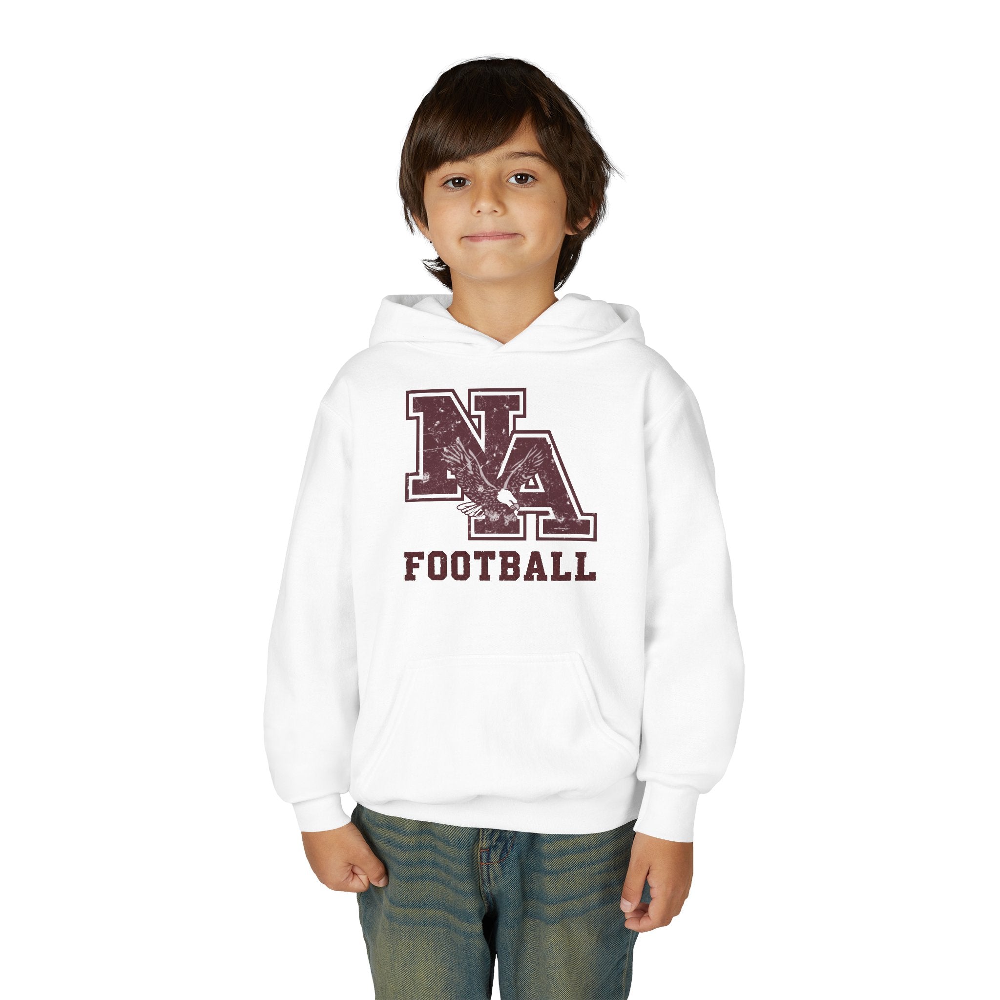 Youth New Albany Football Distressed Vintage Logo Graphic Hoodie