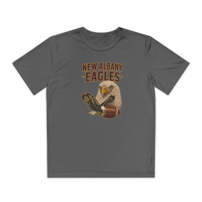 Youth New Albany Gridiron Eagle Graphic Sport-Tek Competitor Performance Tee
