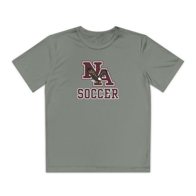 Youth New Albany Classic Maroon Soccer Logo Graphic Sport-Tek Competitor Performance Tee
