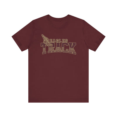 Adult Unisex Eagles Track Graphic Short Sleeve Soft Tee