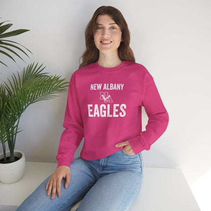 Adult Unisex Vintage Distressed New Albany Eagles Graphic Sweatshirt