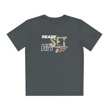 Youth Performance Ready Set Hit Football Short Sleeve Graphic Tee