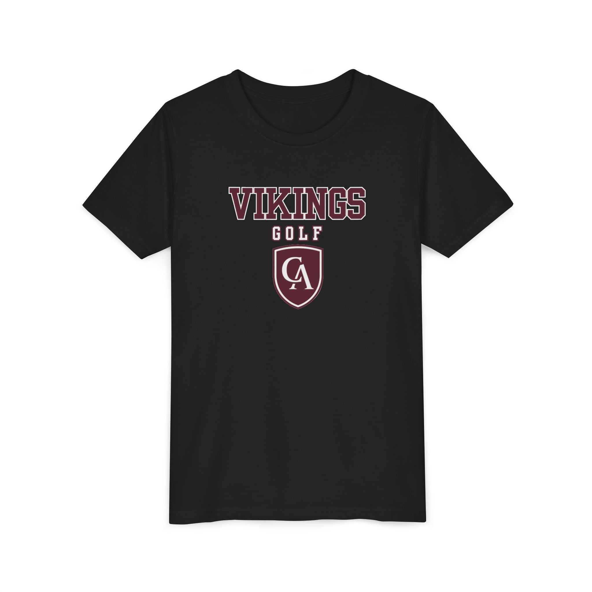 Youth Columbus Academy Vikings Golf Graphic Short Sleeve Bella + Canvas Soft Tee
