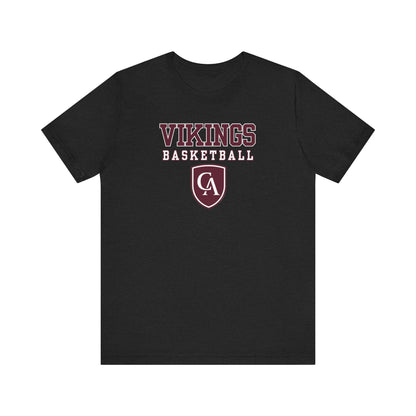 Adult Unisex Columbus Academy Vikings Basketball Graphic Short Sleeve Bella + Canvas Soft Tee