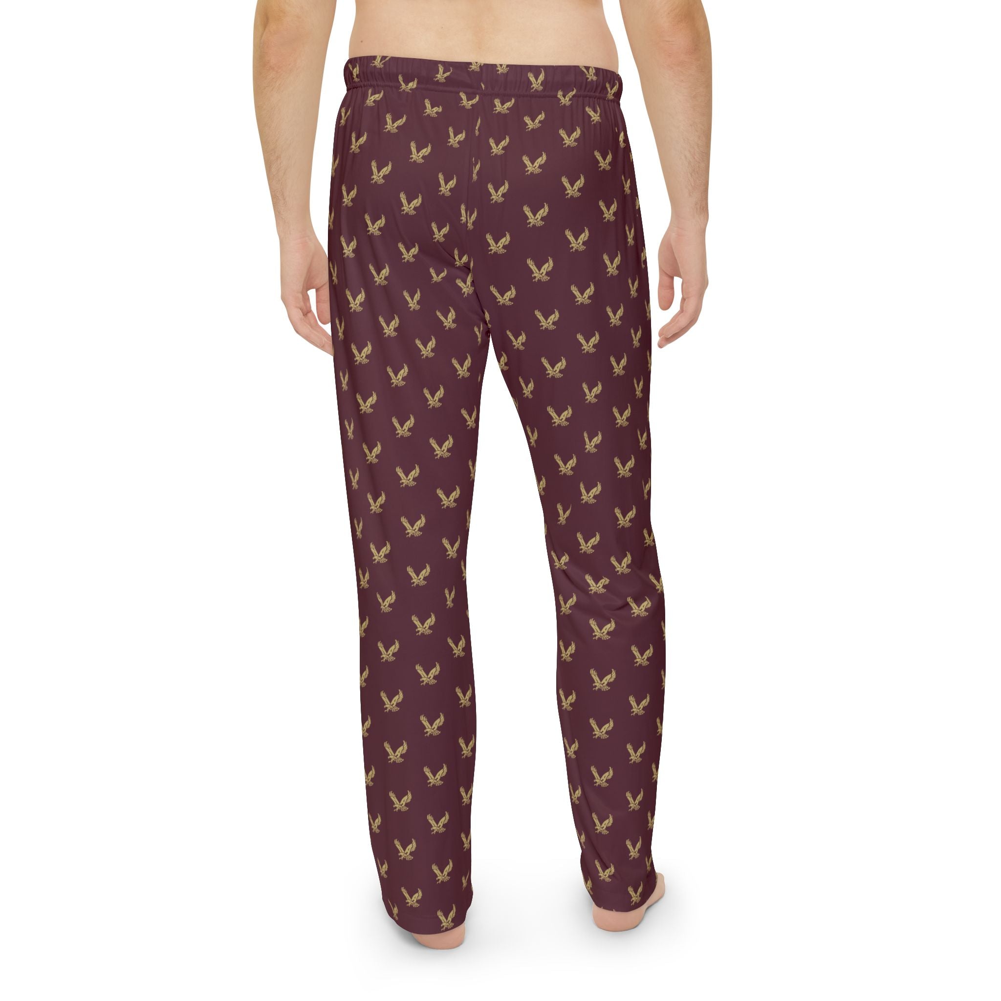 Men's Pajama Pants with Allover Band Eagle Print