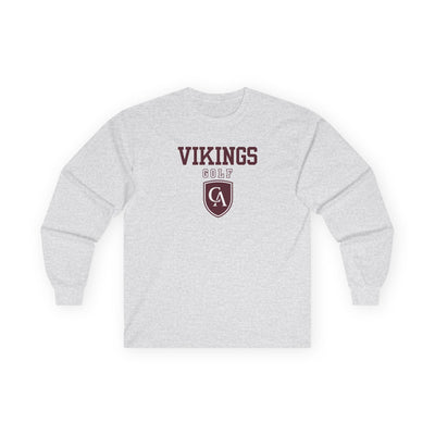 Adult Unisex Columbus Academy Vikings Golf Graphic Gildan Long Sleeve Tee