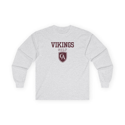 Adult Unisex Columbus Academy Vikings Golf Graphic Gildan Long Sleeve Tee