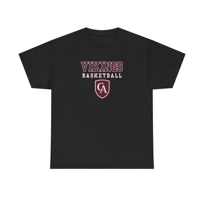 Adult Unisex Columbus Academy Vikings Basketball Graphic Short Sleeve Gildan Heavy Tee