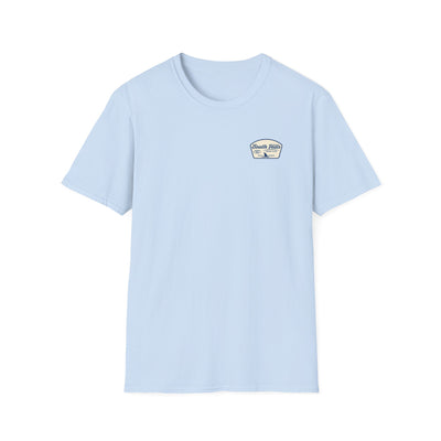 Adult Unisex South Hills Swim Club Home of the Sharks Graphic Short Sleeve Gildan Softstyle Tee