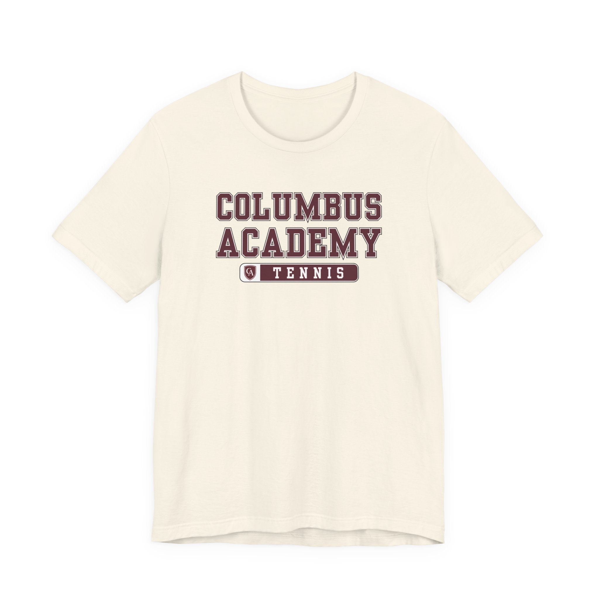 Adult Unisex Columbus Academy Tennis Graphic Short Sleeve Bella + Canvas Soft Tee