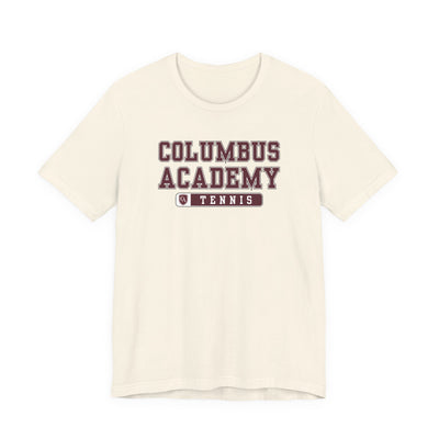 Adult Unisex Columbus Academy Tennis Graphic Short Sleeve Bella + Canvas Soft Tee
