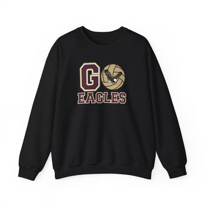 Adult Unisex Go Eagles Volleyball Graphic Sweatshirt - New Albany Eagles