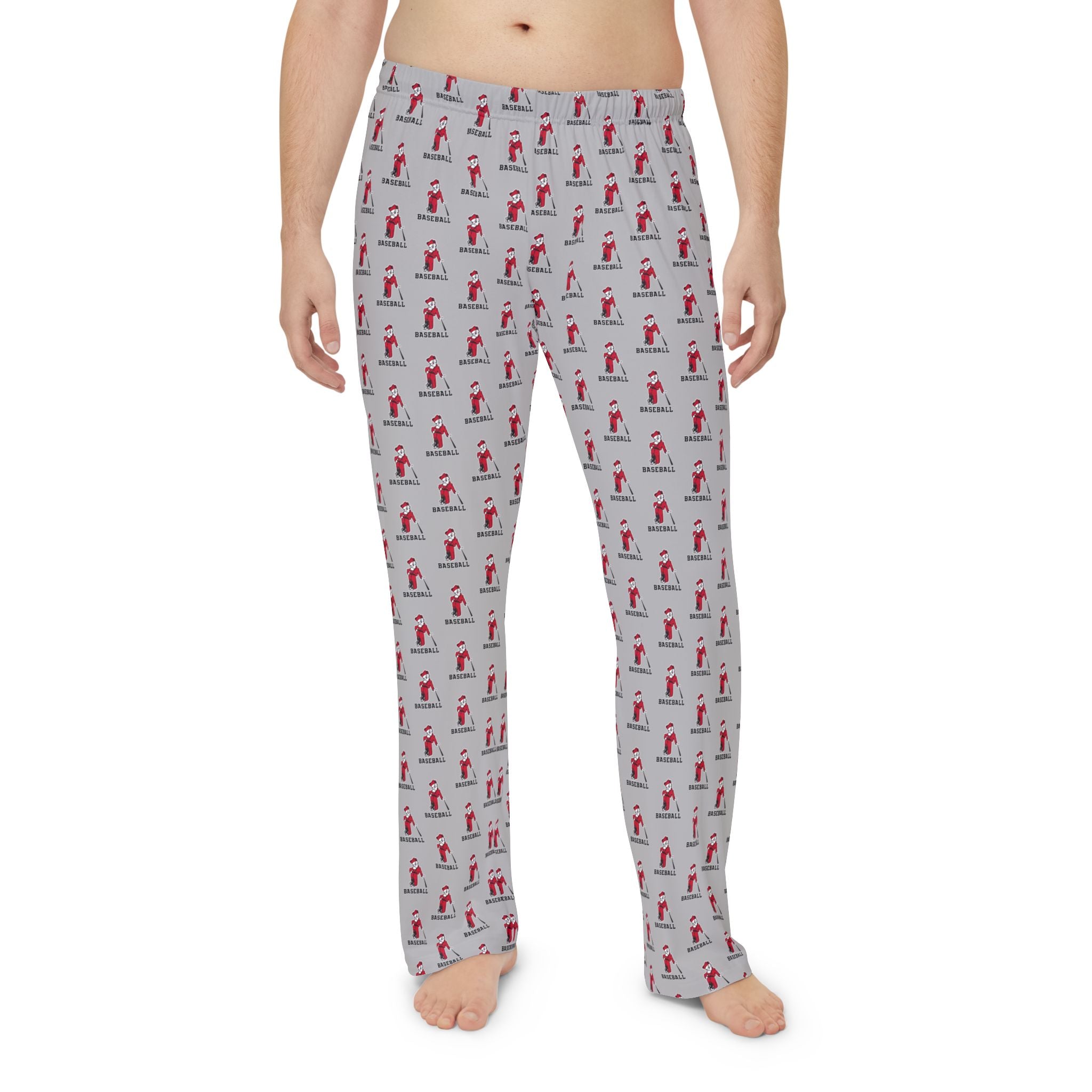 Men's Pajama Pant with Allover Bishops Baseball Mascot Print