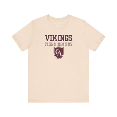 Adult Unisex Columbus Academy Vikings Field Hockey Graphic Short Sleeve Bella + Canvas Soft Tee