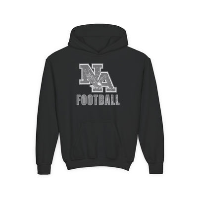Youth Distressed Vintage Football Logo Graphic Hoodie