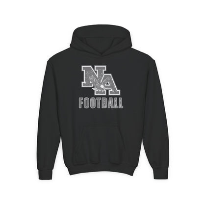Youth Distressed Vintage Football Logo Graphic Hoodie