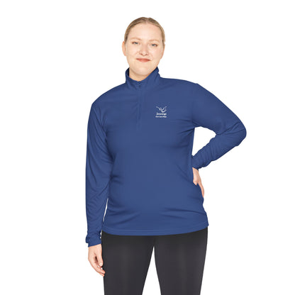 Adult Unisex Sport-Tek Competitor Performance Quarter-Zip Pullover - White Jennings Notre Dame Village Logo