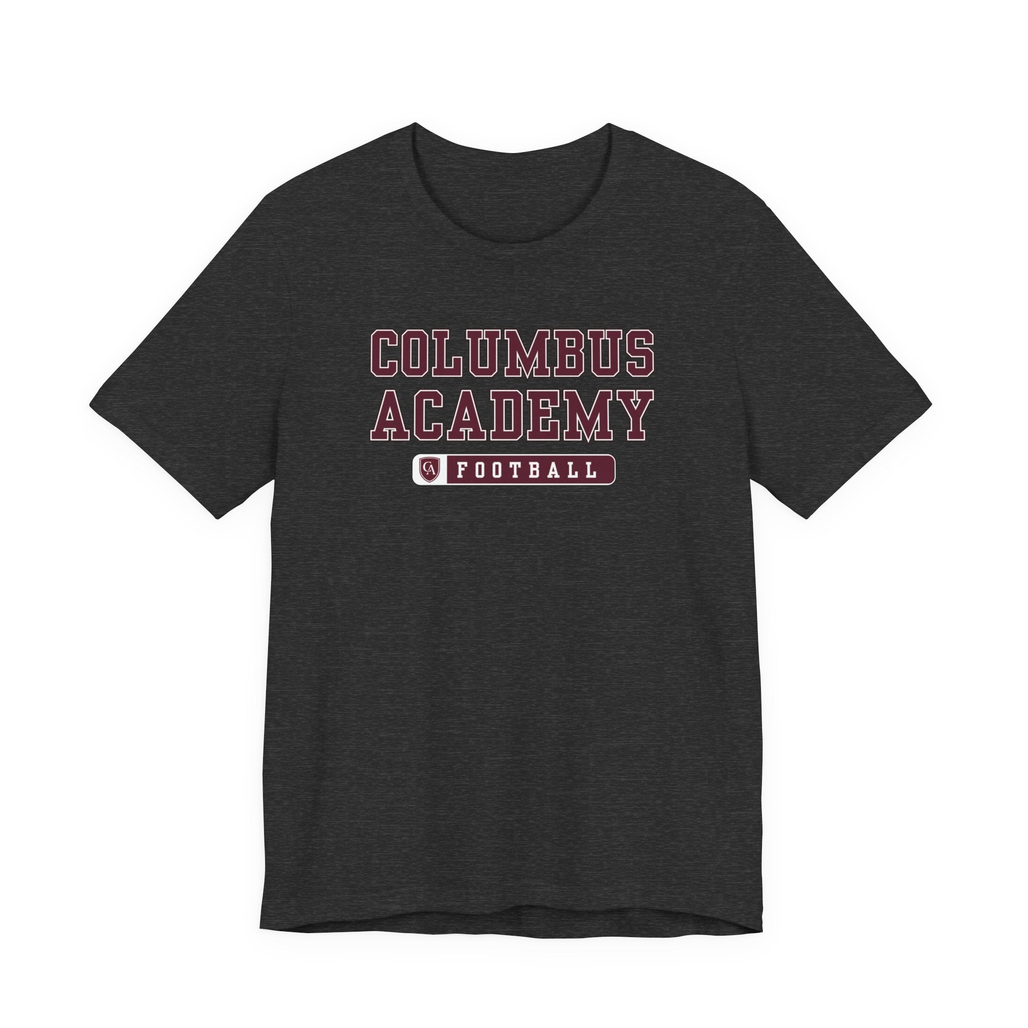 Adult Unisex Columbus Academy Football Graphic Short Sleeve Bella + Canvas Soft Tee