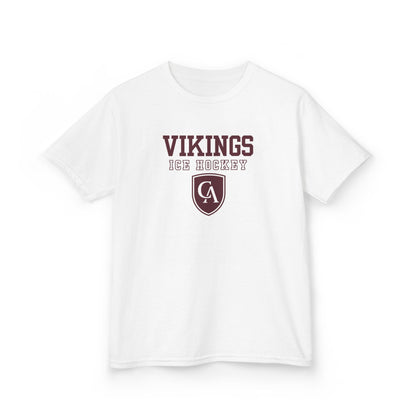 Youth Columbus Academy Vikings Ice Hockey Graphic Short Sleeve Gildan Heavy Tee