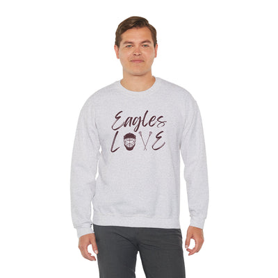 Adult Unisex Eagles Lacrosse Love Graphic Sweatshirt