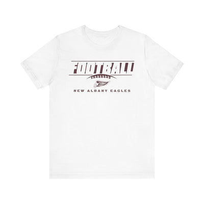Adult Unisex New Albany Eagles Goal Line Maroon Graphic Short Sleeve Soft Tee