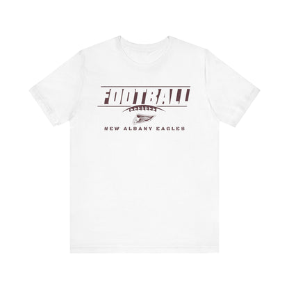 Adult Unisex New Albany Eagles Goal Line Maroon Graphic Short Sleeve Soft Tee