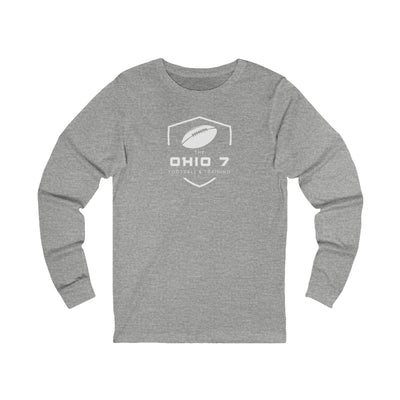 Adult Unisex The Ohio 7 White Logo Long Sleeve Bella + Canvas Soft Tee